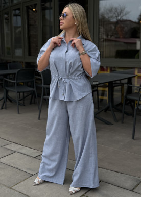 Костюм із сорочкою на кулісці костюмка преміум сірий